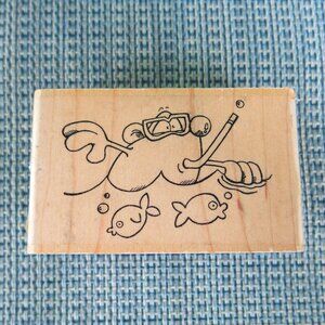 Vintage Collectible RARE Dewey, Inkum & Howe Novelty Comics Swimmer Rubber Stamp